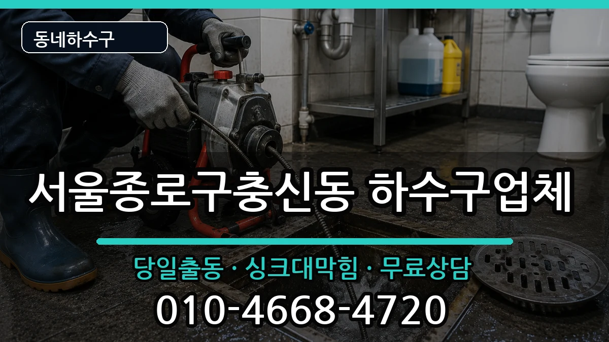 서울종로구충신동 하수구막힘 서울종로구충신동 하수구막힘 증상 처리 안내 이미지 2
