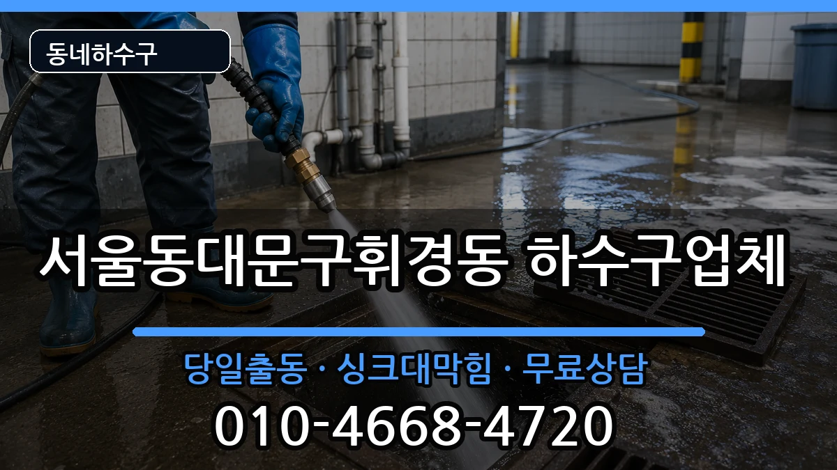 서울동대문구휘경동 하수구막힘 증상 처리 안내 이미지 3