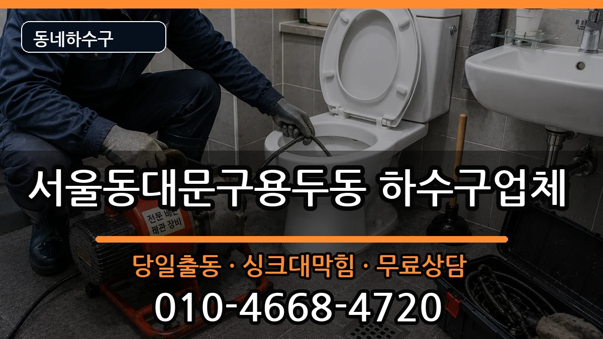 서울동대문구용두동 하수구막힘 증상 처리 안내 이미지 2