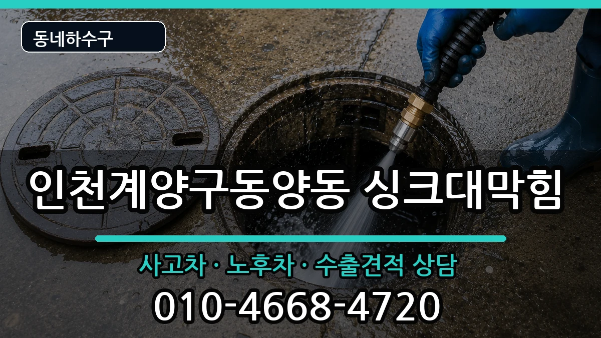 인천계양구동양동 싱크대막힘 증상 처리 안내 이미지 2