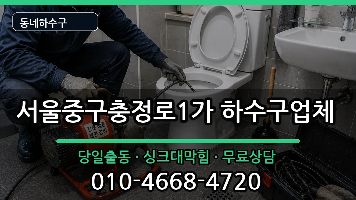 서울중구충정로1가 하수구막힘 증상 처리 안내 이미지 2
