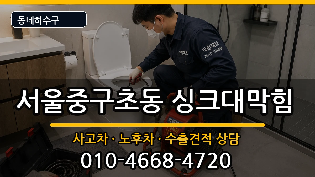 서울중구초동  싱크대막힘 사례형