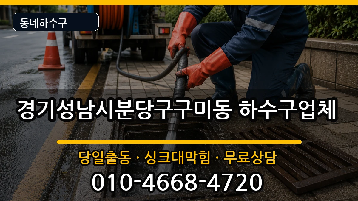경기성남시분당구구미동  하수구막힘 질문형