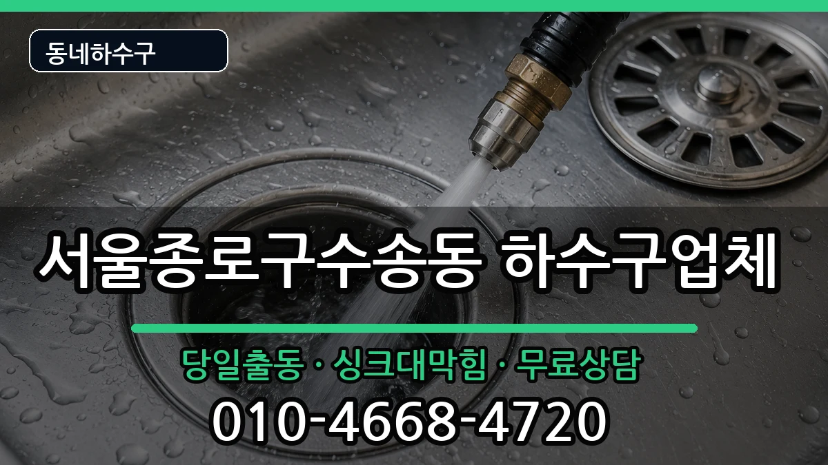 서울종로구수송동 하수구막힘 증상 처리 안내 이미지 2