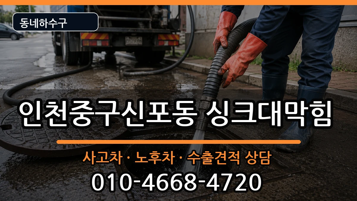 인천중구신포동 싱크대막힘 인천중구신포동 싱크대막힘 증상 처리 안내 이미지 2