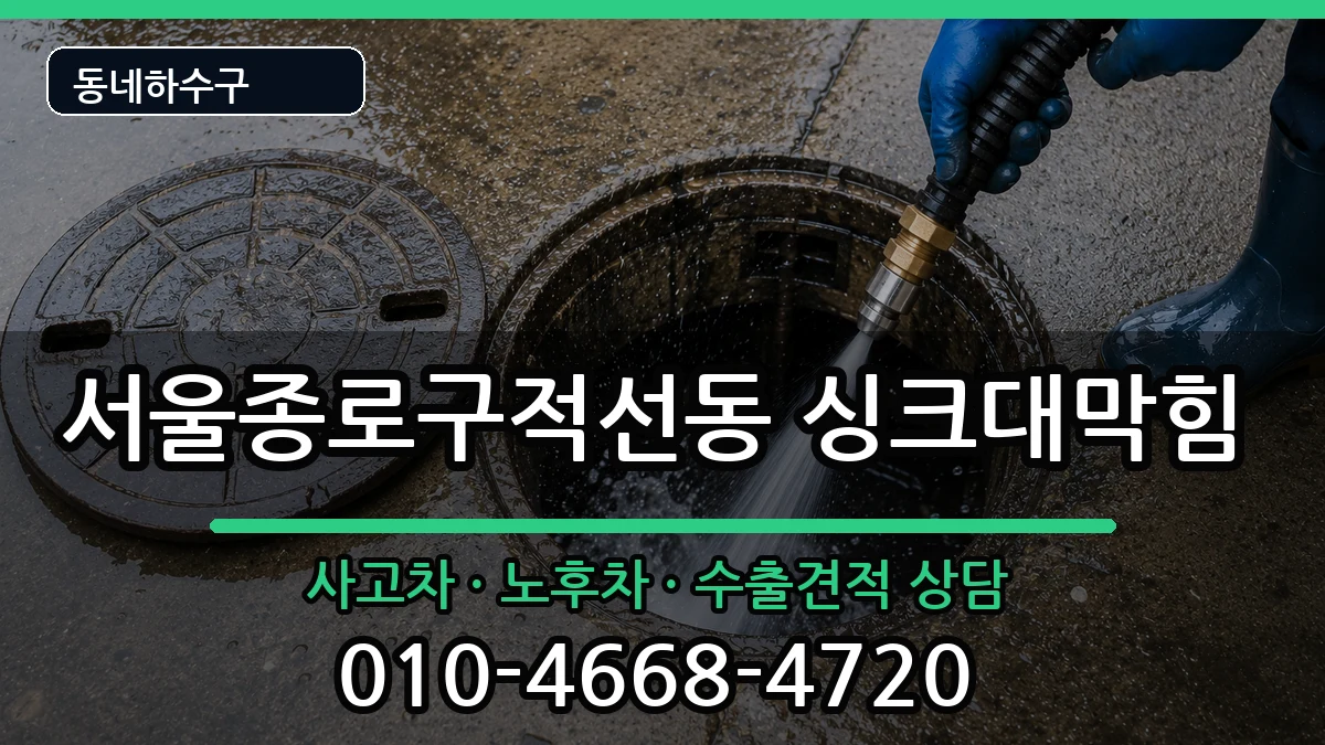 서울종로구적선동  싱크대막힘 FAQ형