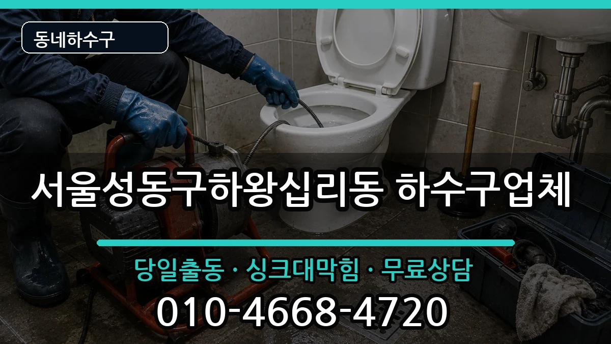 서울성동구하왕십리동 하수구막힘 증상 처리 안내 이미지 3