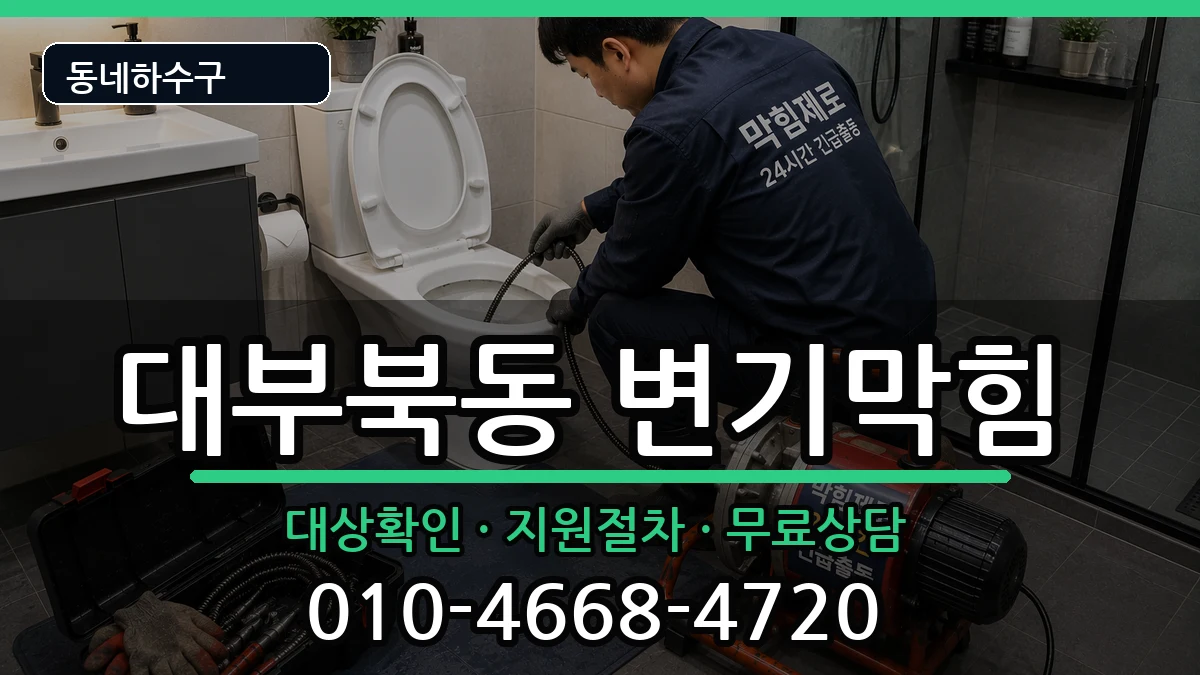 경기안산시단원구대부북동  변기막힘 비용형