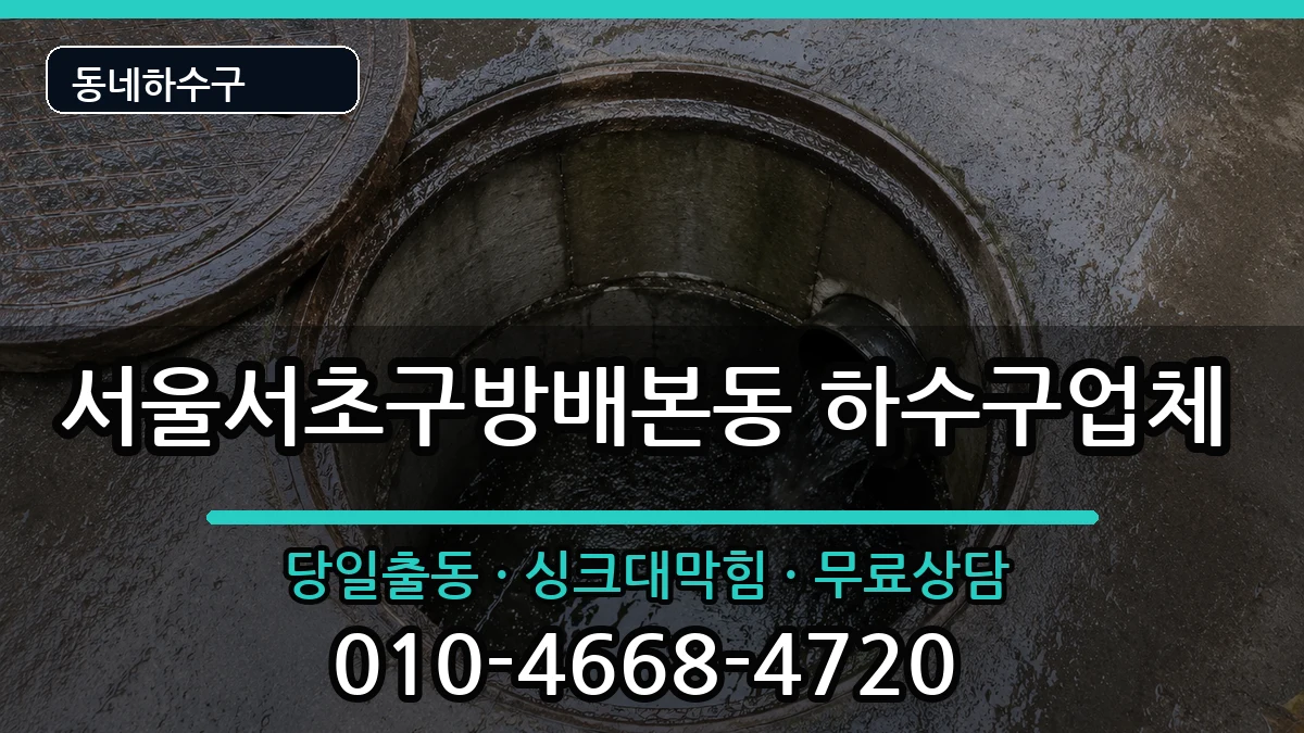 서울서초구방배본동 하수구막힘 증상 처리 안내 이미지 2