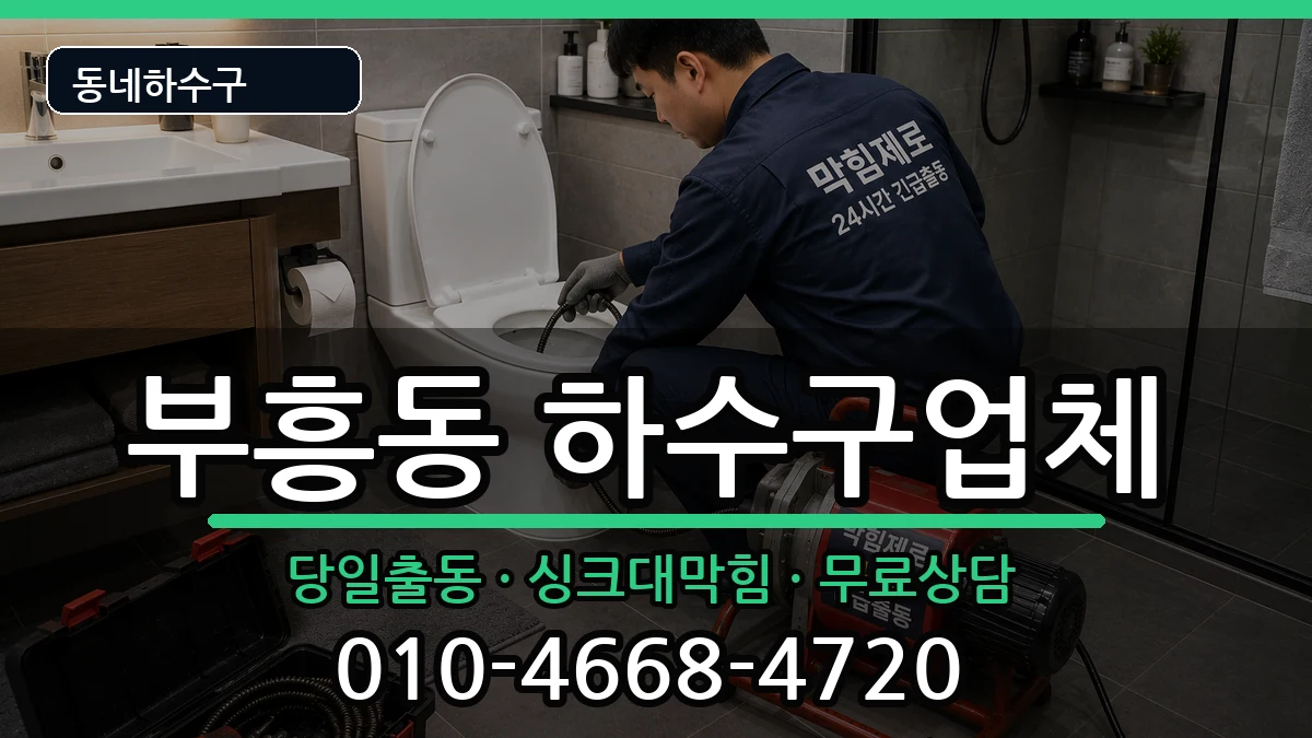 경기안양시동안구부흥동  하수구막힘 절차형