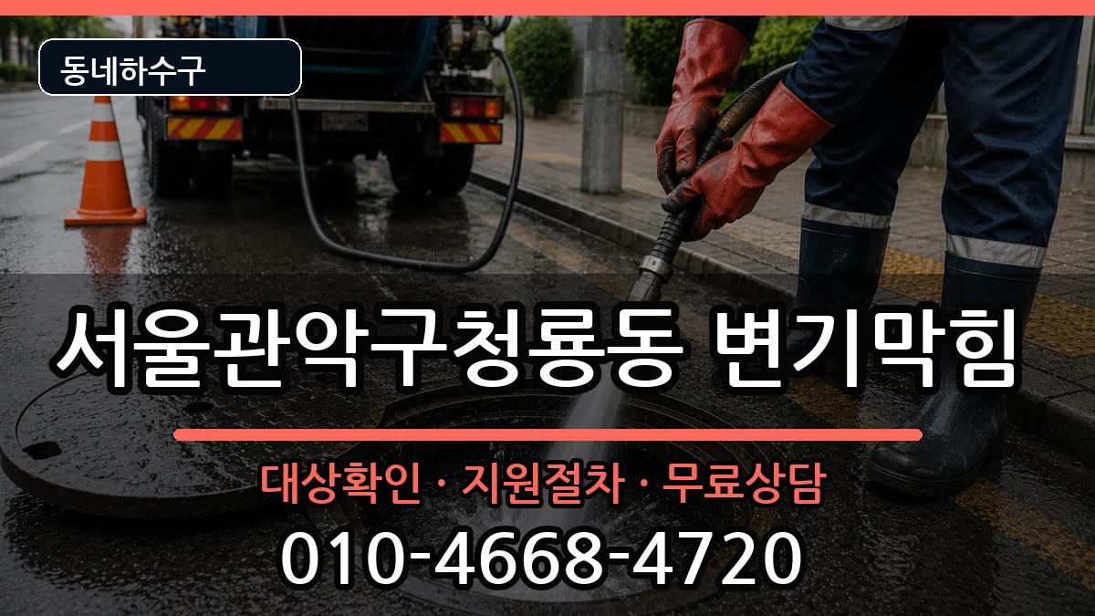 서울관악구청룡동 변기막힘 증상 처리 안내 이미지 3