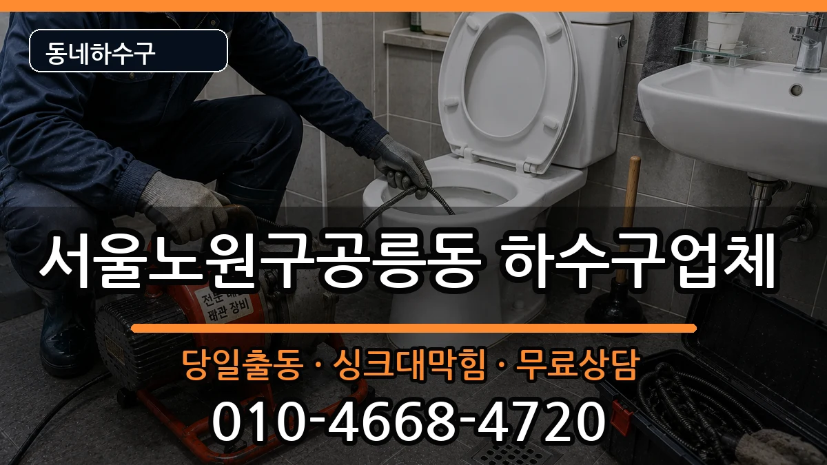 서울노원구공릉동 하수구막힘 증상 처리 안내 이미지 3