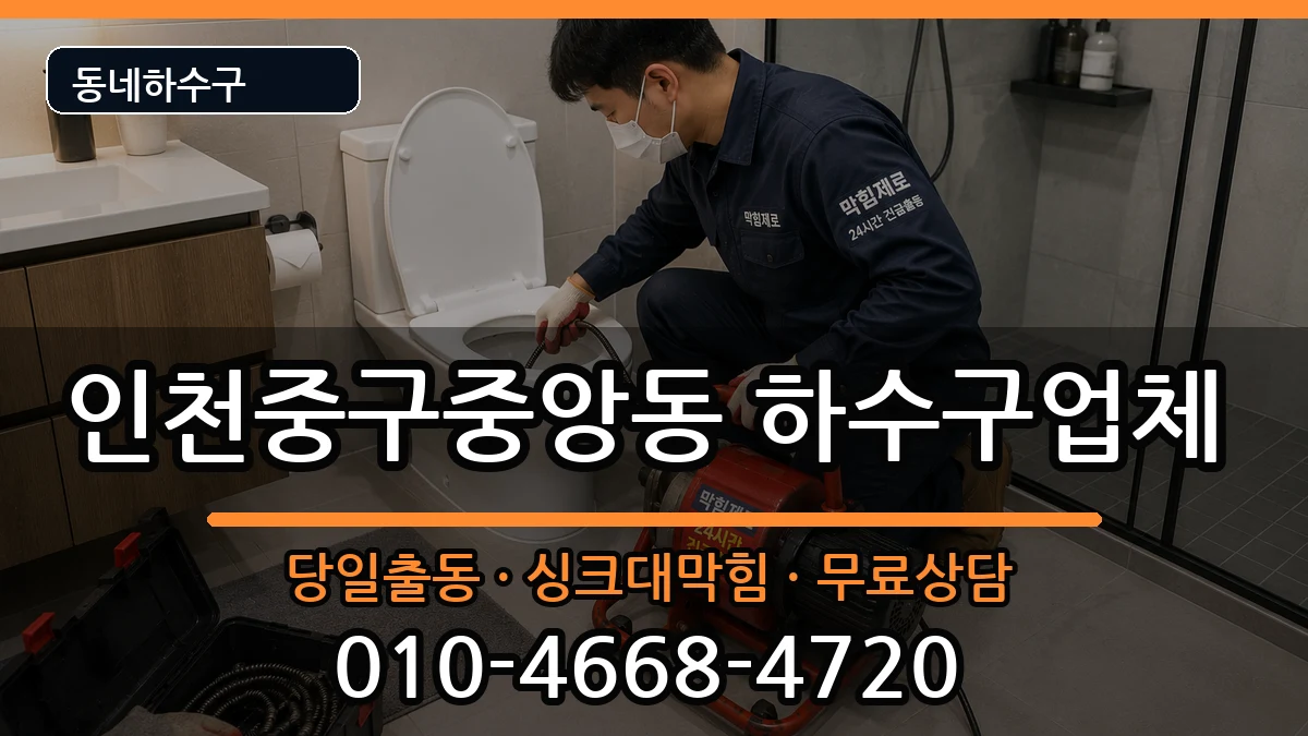 인천중구중앙동 하수구막힘 인천중구중앙동 하수구막힘 증상 처리 안내 이미지 2
