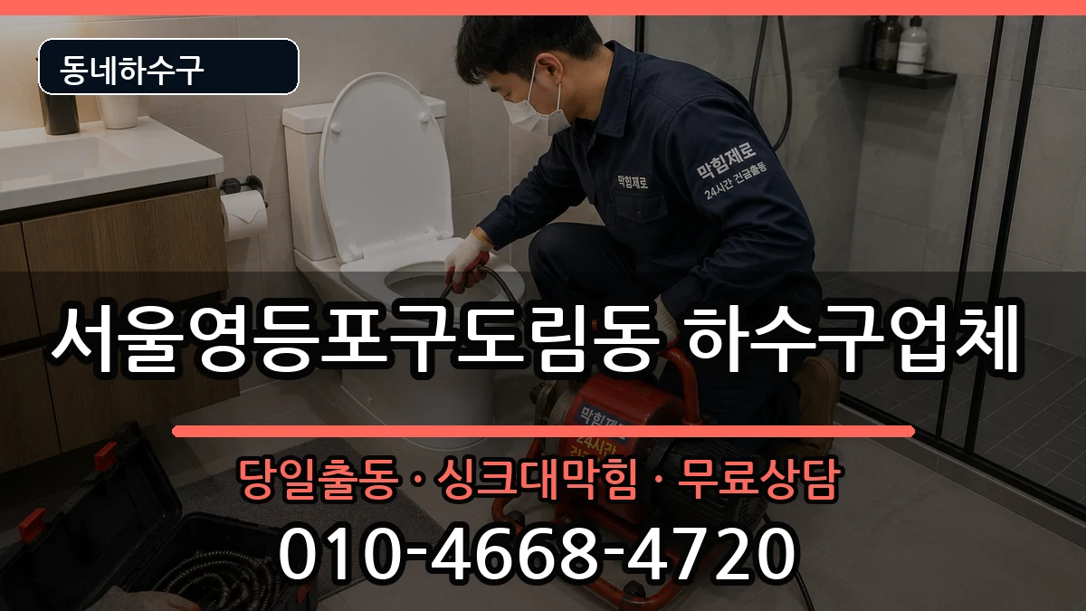 서울영등포구도림동 하수구막힘 증상 처리 안내 이미지 1
