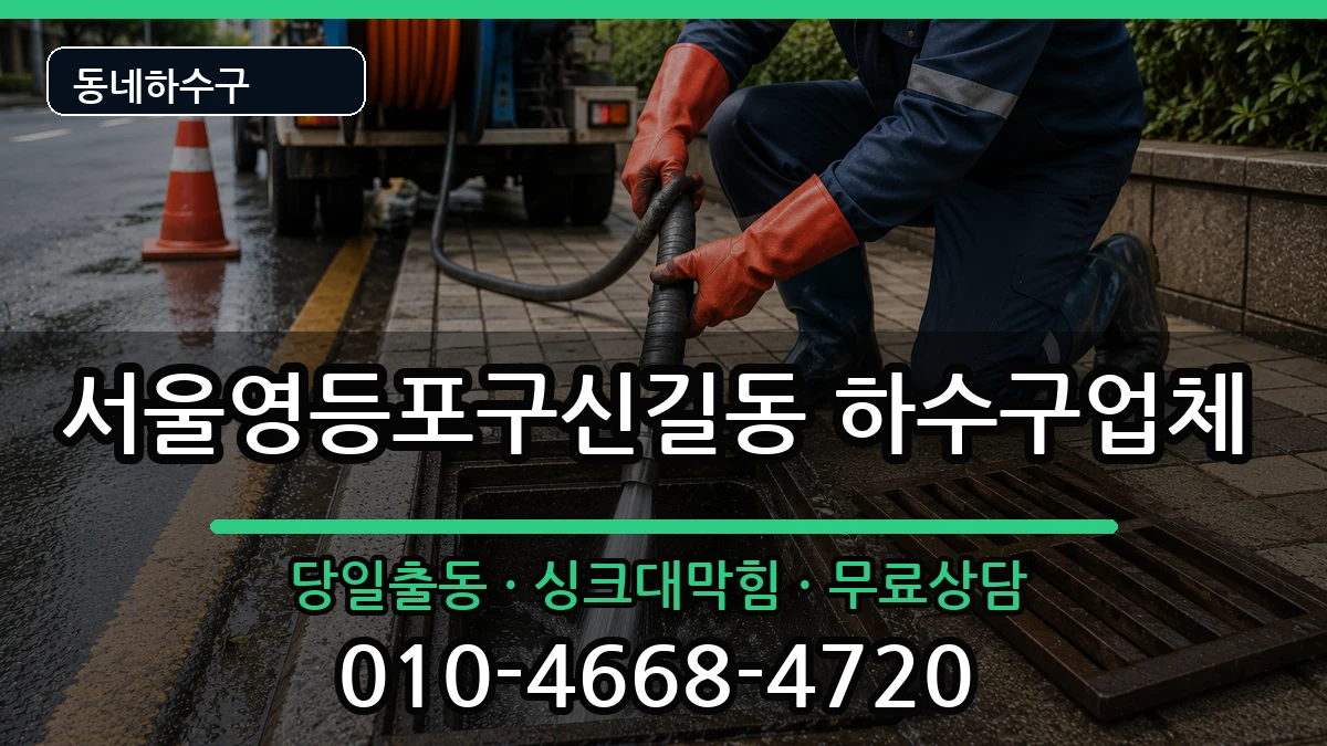 서울영등포구신길동 하수구막힘 증상 처리 안내 이미지 3