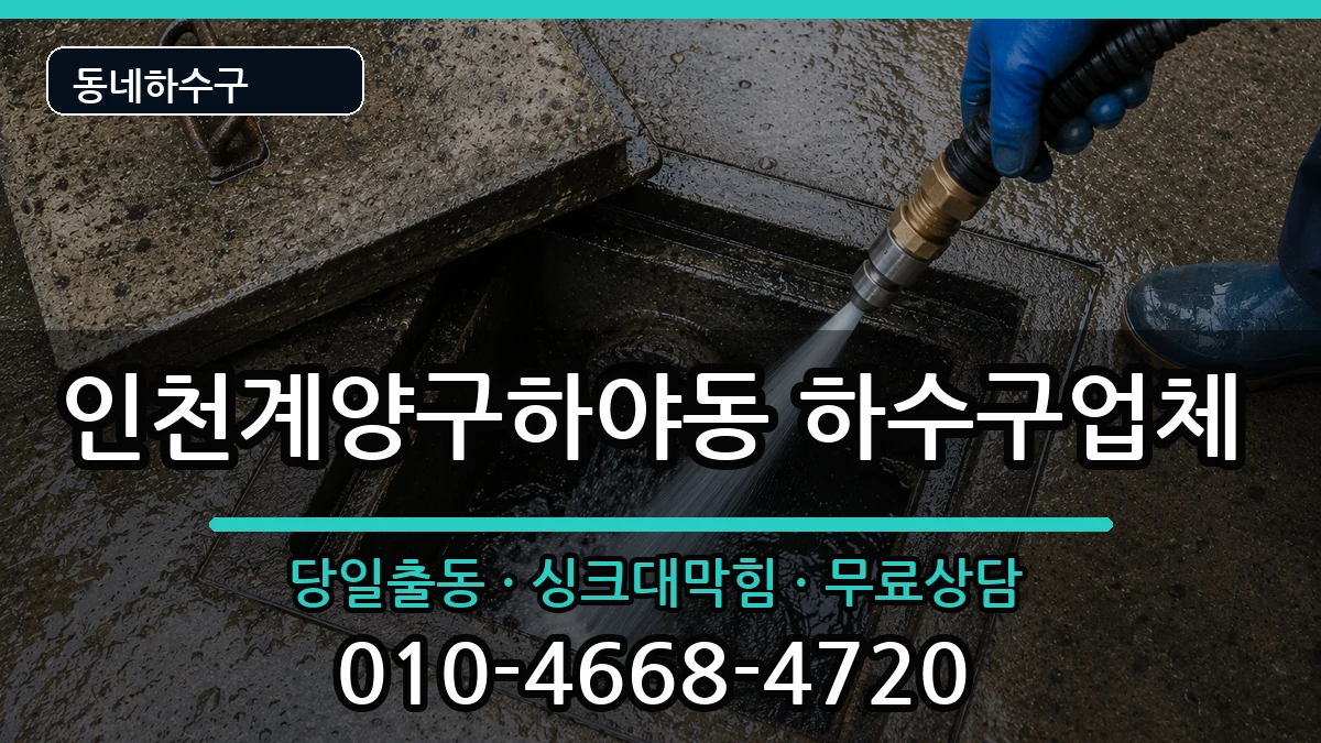 인천계양구하야동 하수구막힘 인천계양구하야동 하수구막힘 증상 처리 안내 이미지 2