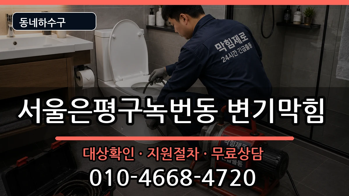 서울은평구녹번동 변기막힘 증상 처리 안내 이미지 2