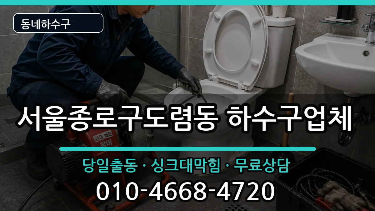 서울종로구도렴동 하수구막힘 서울종로구도렴동 하수구막힘 증상 처리 안내 이미지 1