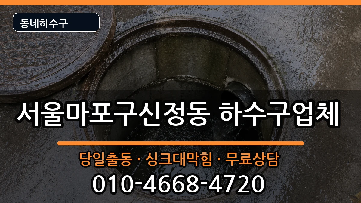 서울마포구신정동 하수구막힘 서울마포구신정동 하수구막힘 증상 처리 안내 이미지 2