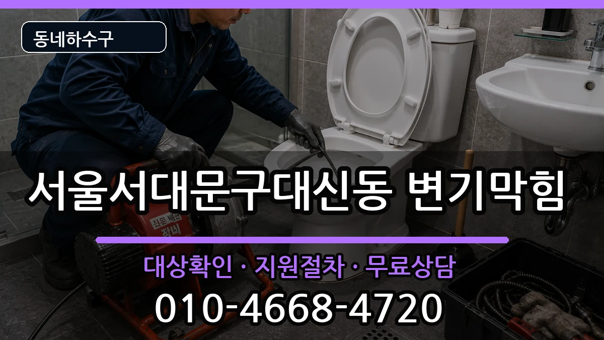 서울서대문구대신동 변기막힘 증상 처리 안내 이미지 2