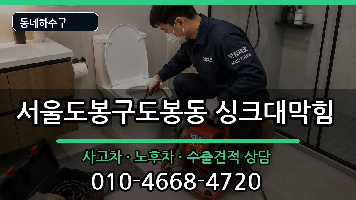 서울도봉구도봉동 싱크대막힘 서울도봉구도봉동 싱크대막힘 증상 처리 안내 이미지 2