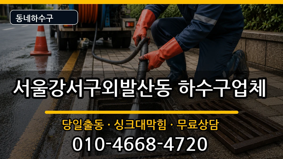 서울강서구외발산동 하수구막힘 증상 처리 안내 이미지 1