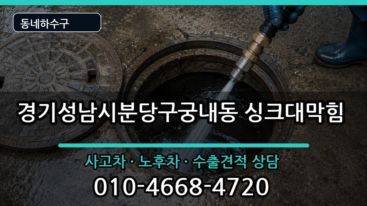 경기성남시분당구궁내동 싱크대막힘 증상 처리 안내 이미지 1
