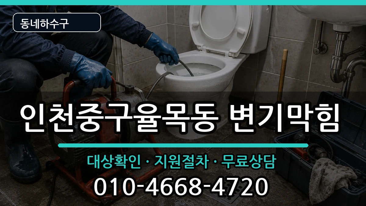 인천중구율목동  변기막힘 비교형
