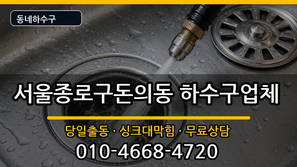 서울종로구돈의동 하수구막힘 서울종로구돈의동 하수구막힘 증상 처리 안내 이미지 3