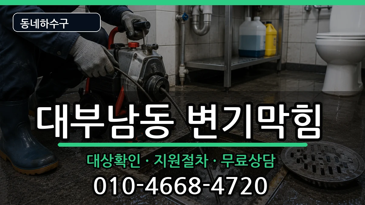 경기안산시단원구대부남동 변기막힘 증상 처리 안내 이미지 1