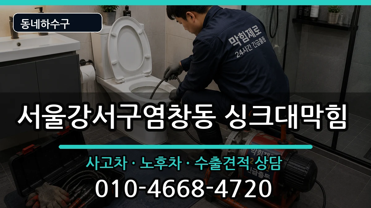 서울강서구염창동 싱크대막힘 증상 처리 안내 이미지 2